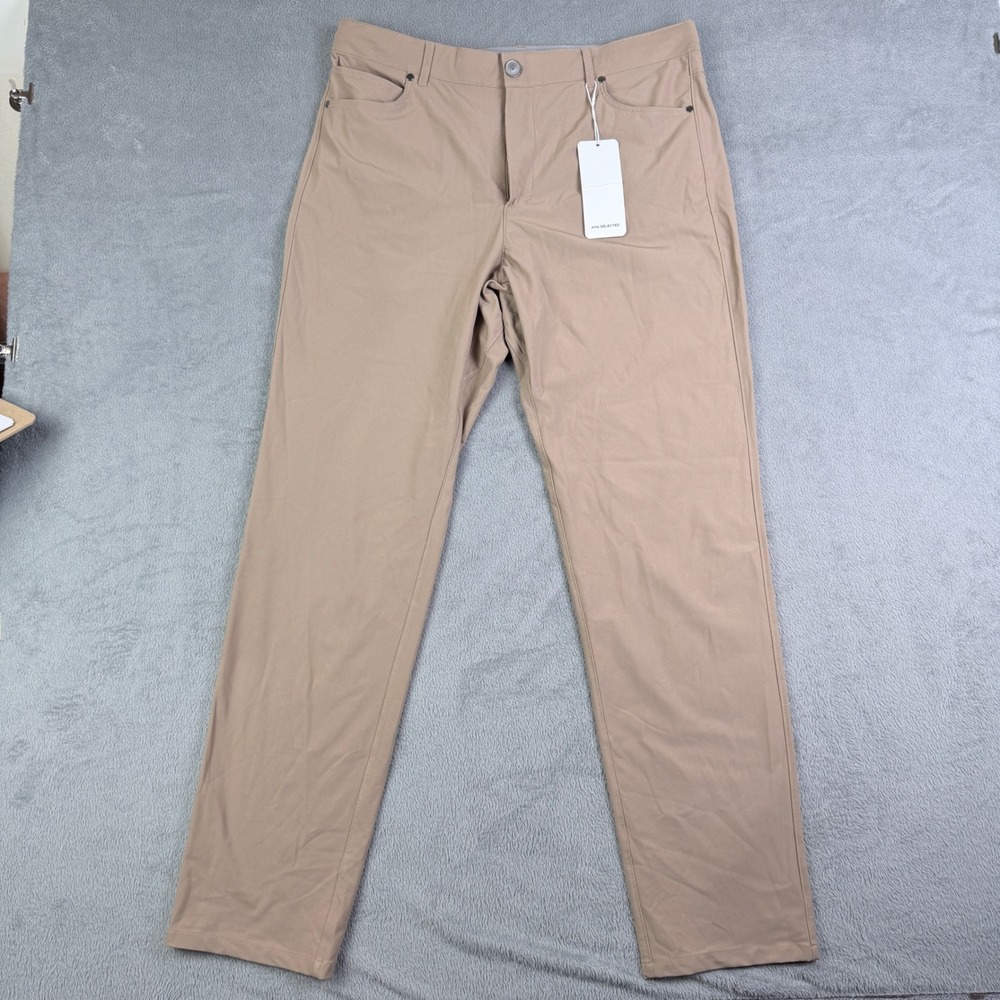 AHA Selected Mens Kinetic All Day 6-Pocket Pant Nomad Tan XL New NWT Activwear